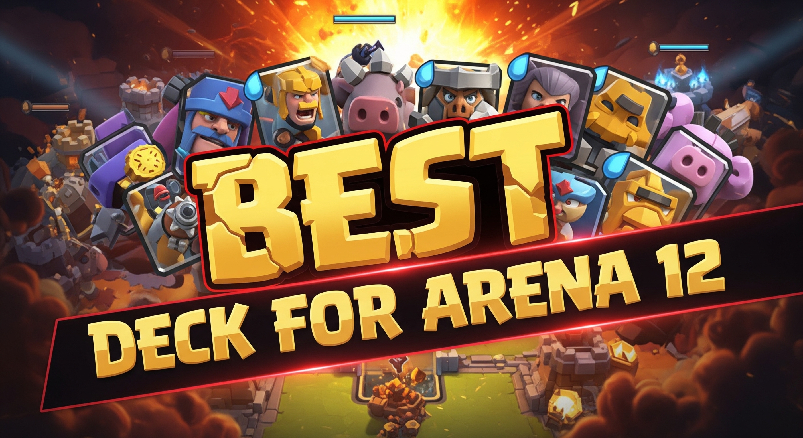 Clash Royale thumbnail maker — Deck guide design