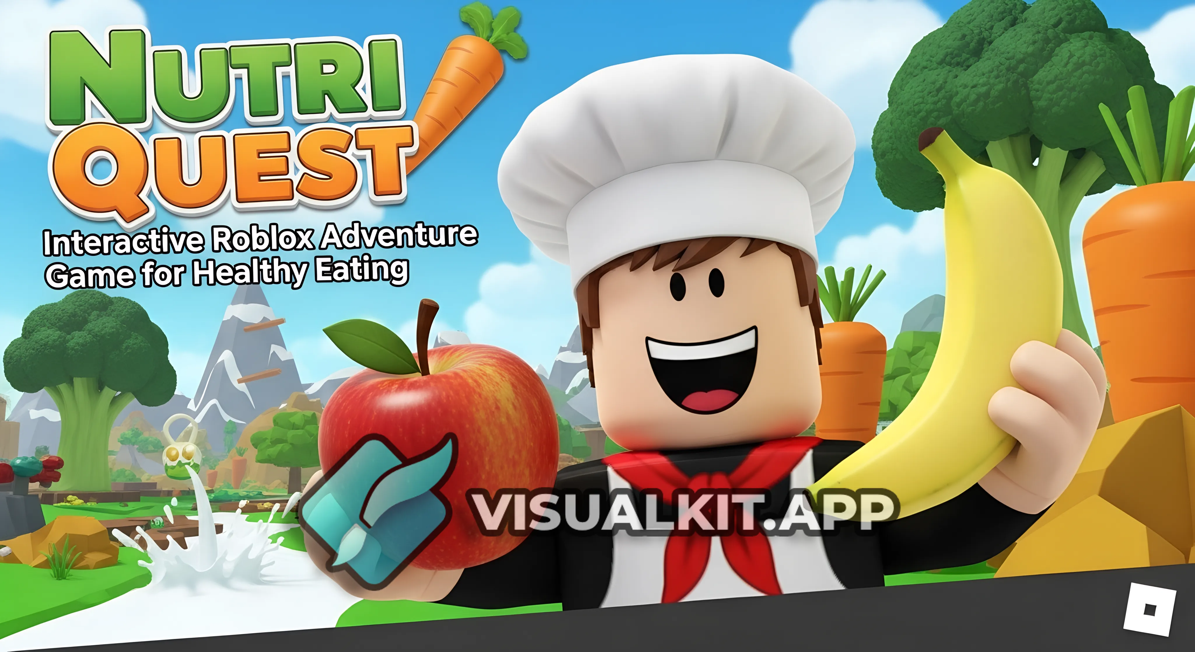 Nutri Quest is an interactive Roblox adventure game that introduces players to healthy eating