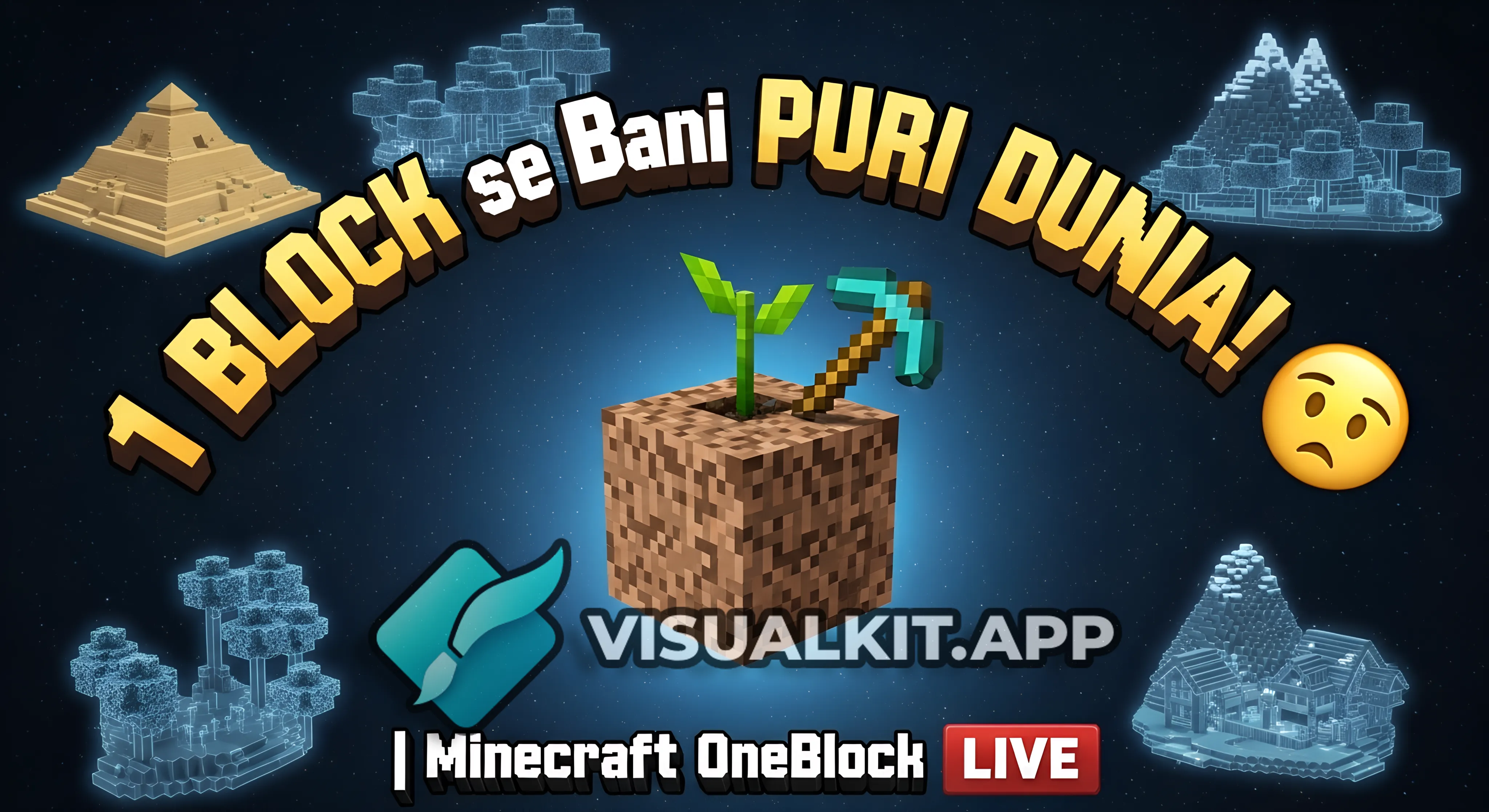 1 BLOCK se Bani PURI DUNIA! 😱 | Minecraft OneBlock LIVE