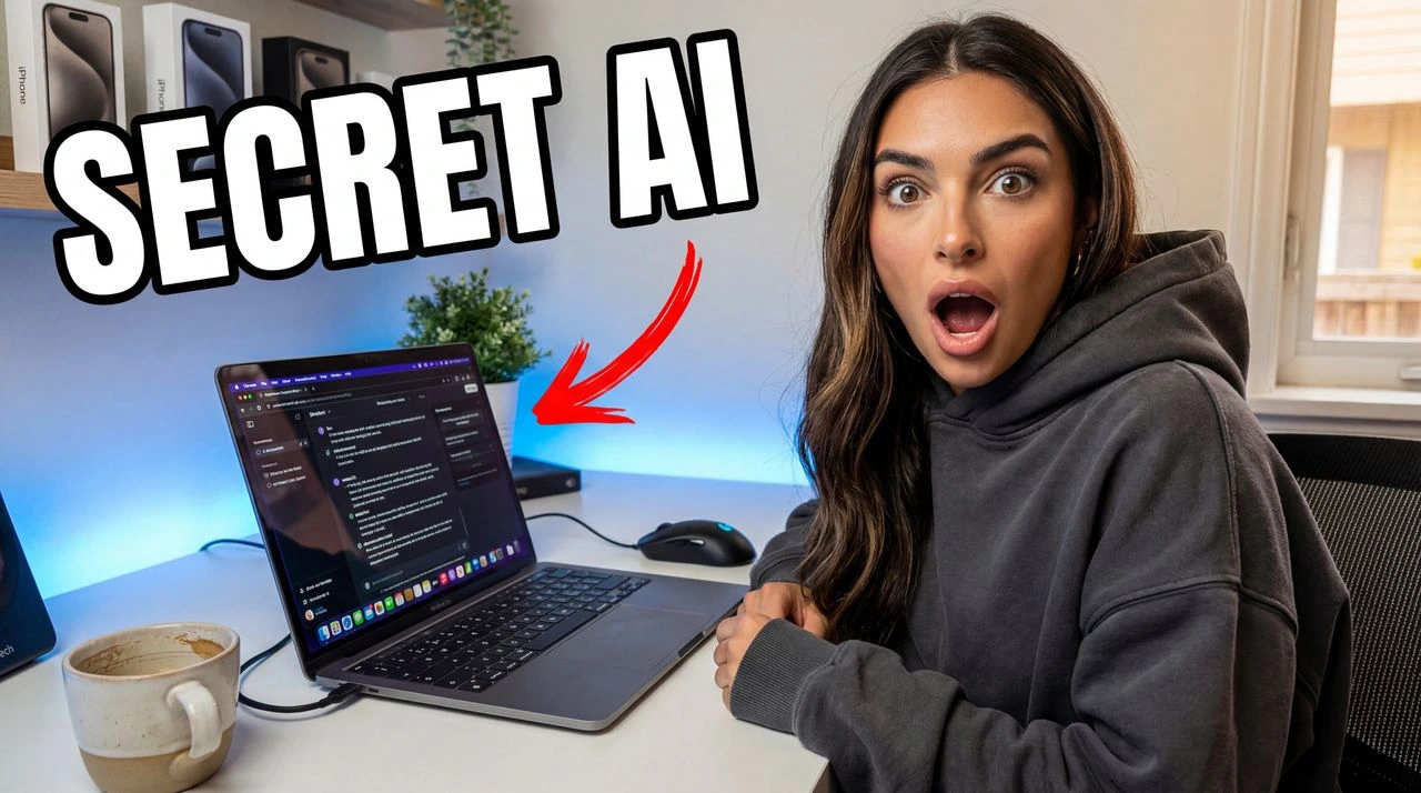 I Found the Secret AI Tools No One Is Talking About (GAME CHANGER) - tech thumbnail template