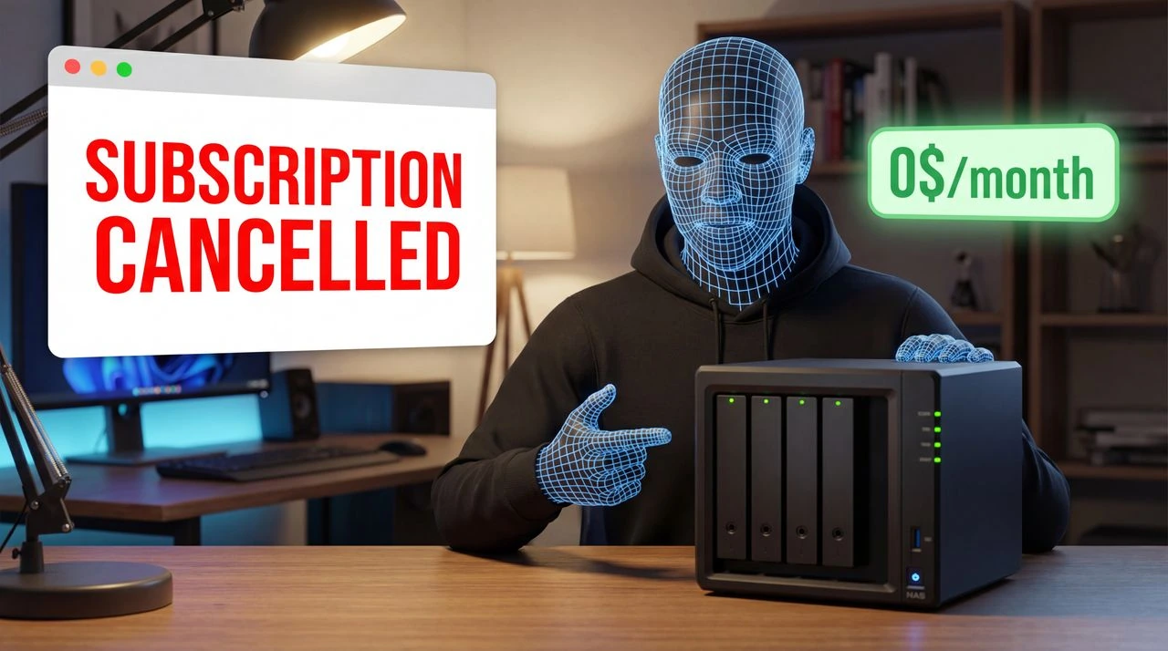 I’m Done with Subscriptions: My 2026 Private Home Server - tech thumbnail template