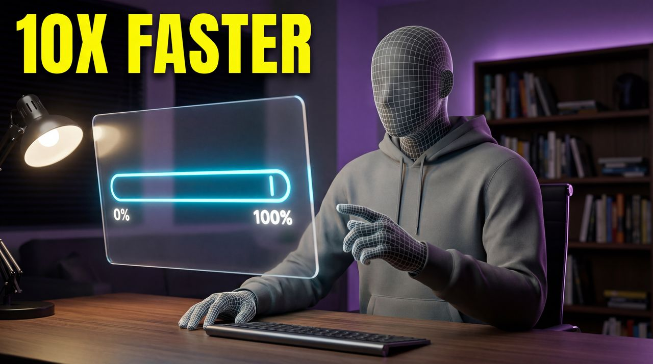 How I Mastered Any Skill 10x Faster Using AI - education thumbnail template