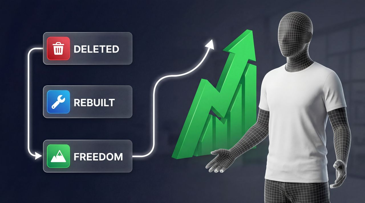 How I Rebuilt My Life From Zero (2026 Strategy) - YouTube thumbnail template