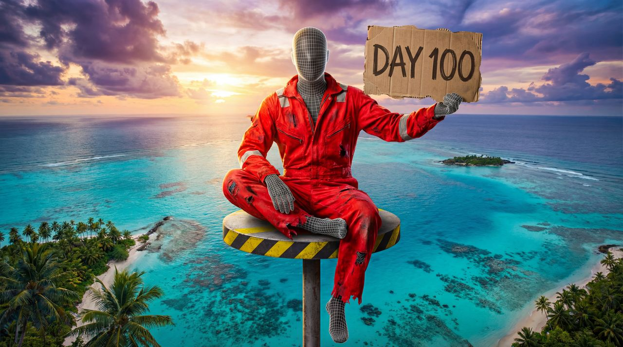 I Survived 100 Days On This Pole - YouTube thumbnail template
