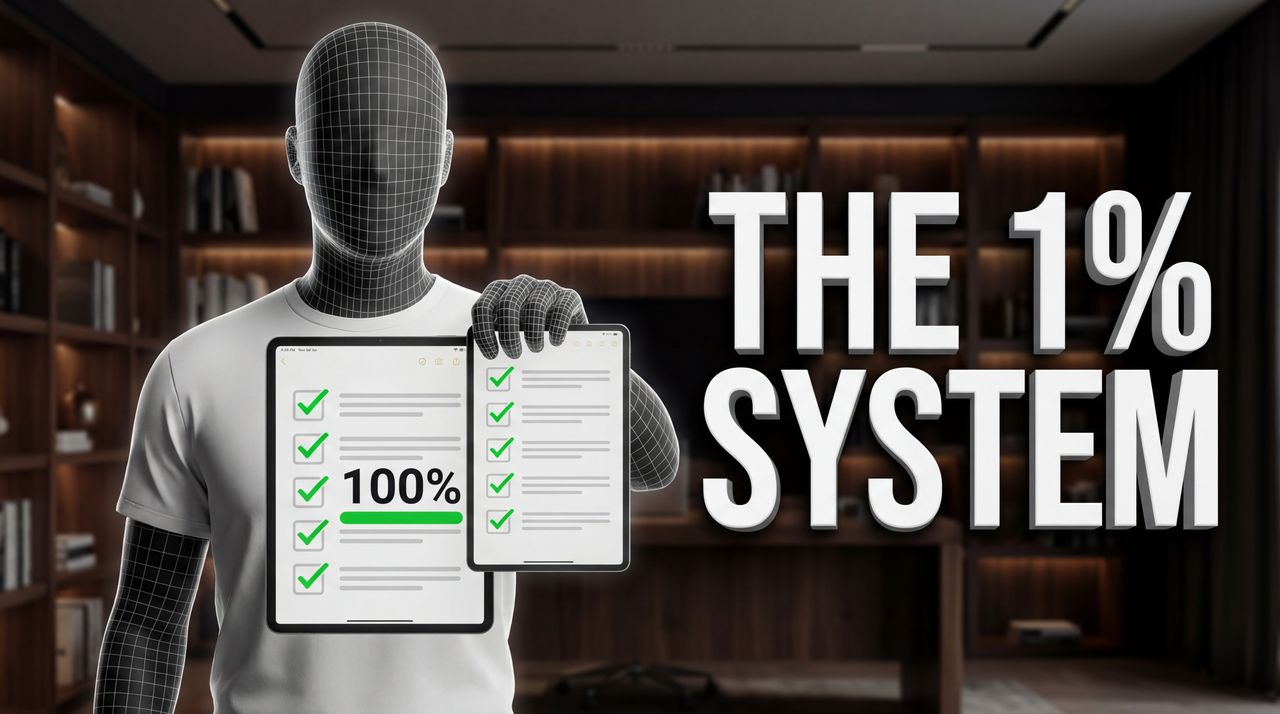 The 1% System for Mastering New Skills - education thumbnail template