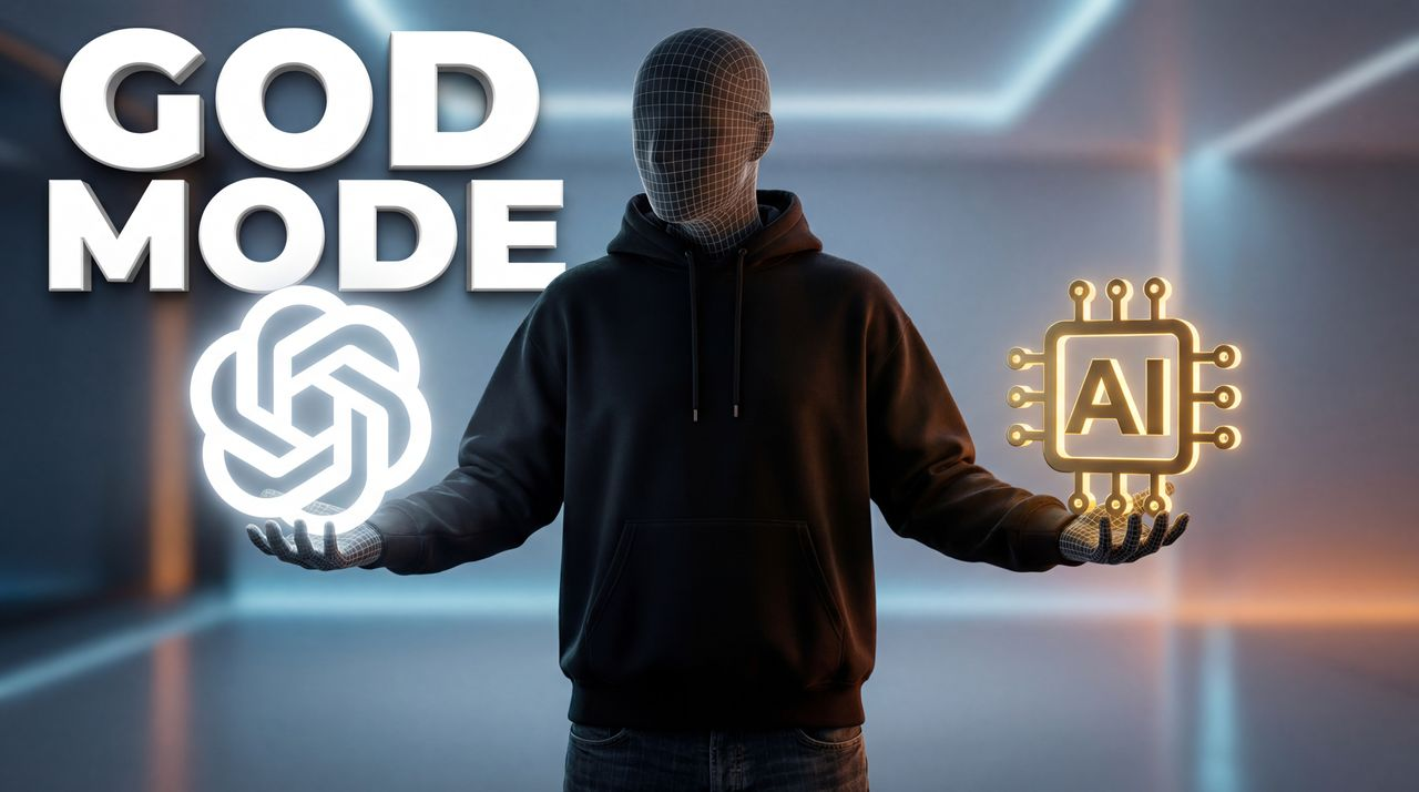 Accessing Secret AI God Mode Now - tech thumbnail template