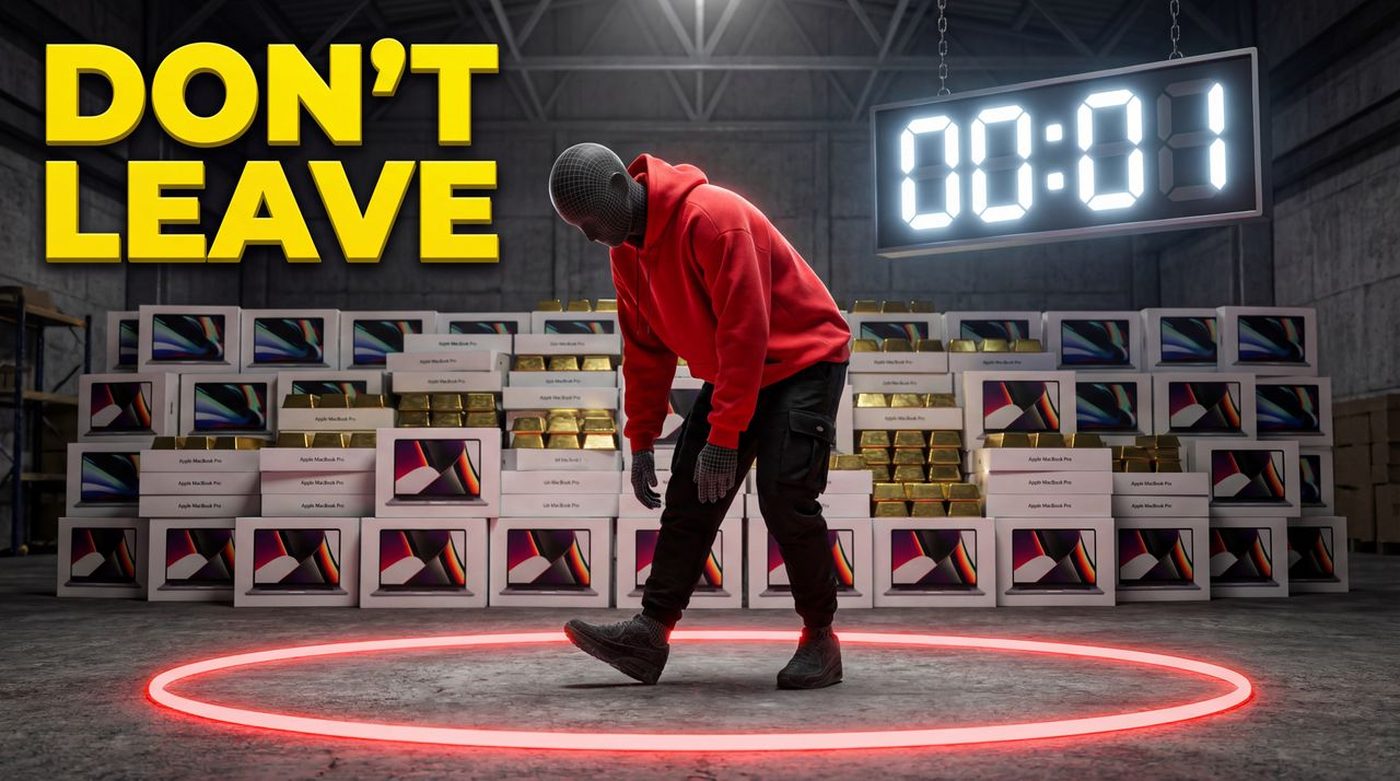 Last To Leave The $1,000,000 Circle Challenge - entertainment thumbnail template