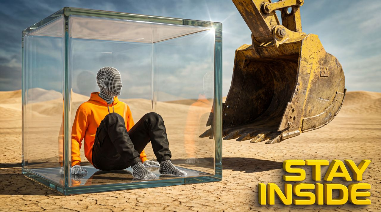 Surviving 24 Hours Inside a $1,000,000 Glass Box - entertainment thumbnail template