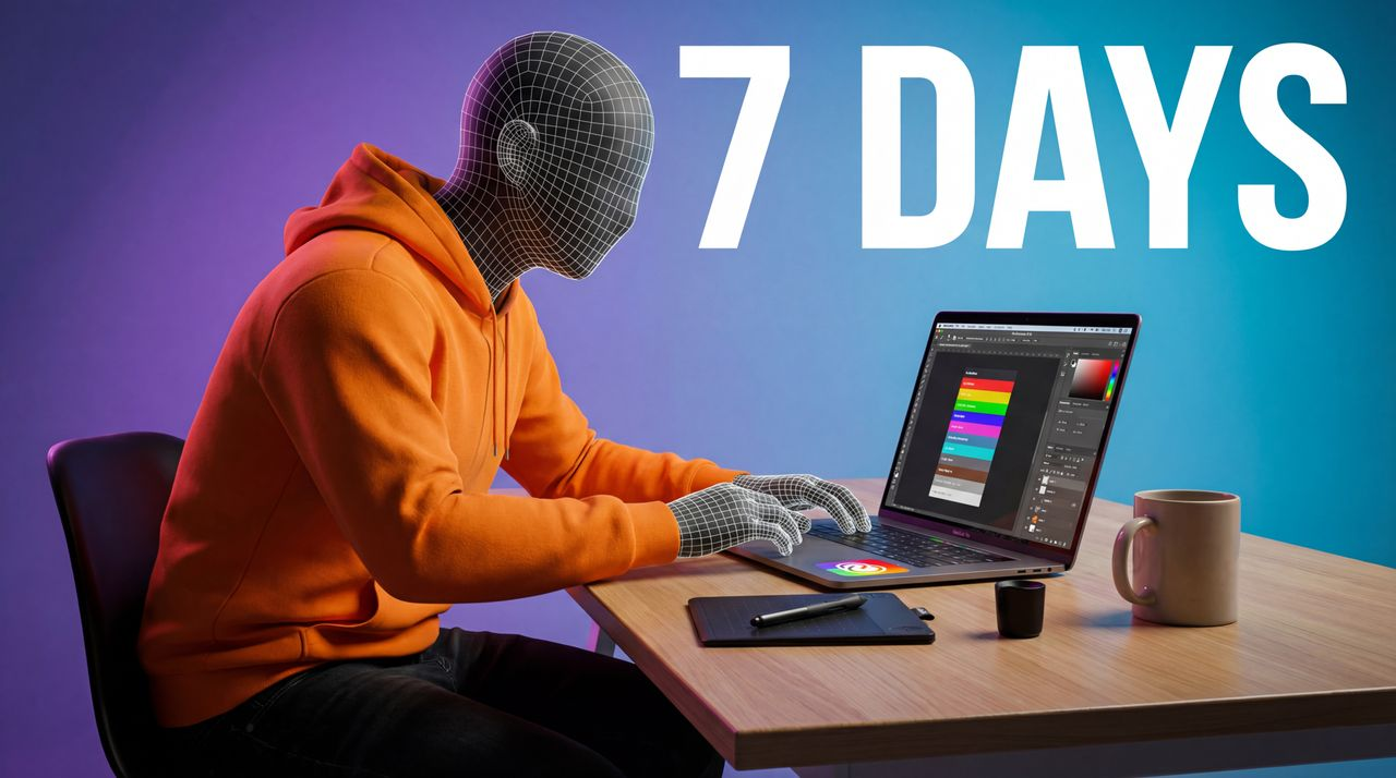 I Learned Photoshop in 7 Days - education thumbnail template