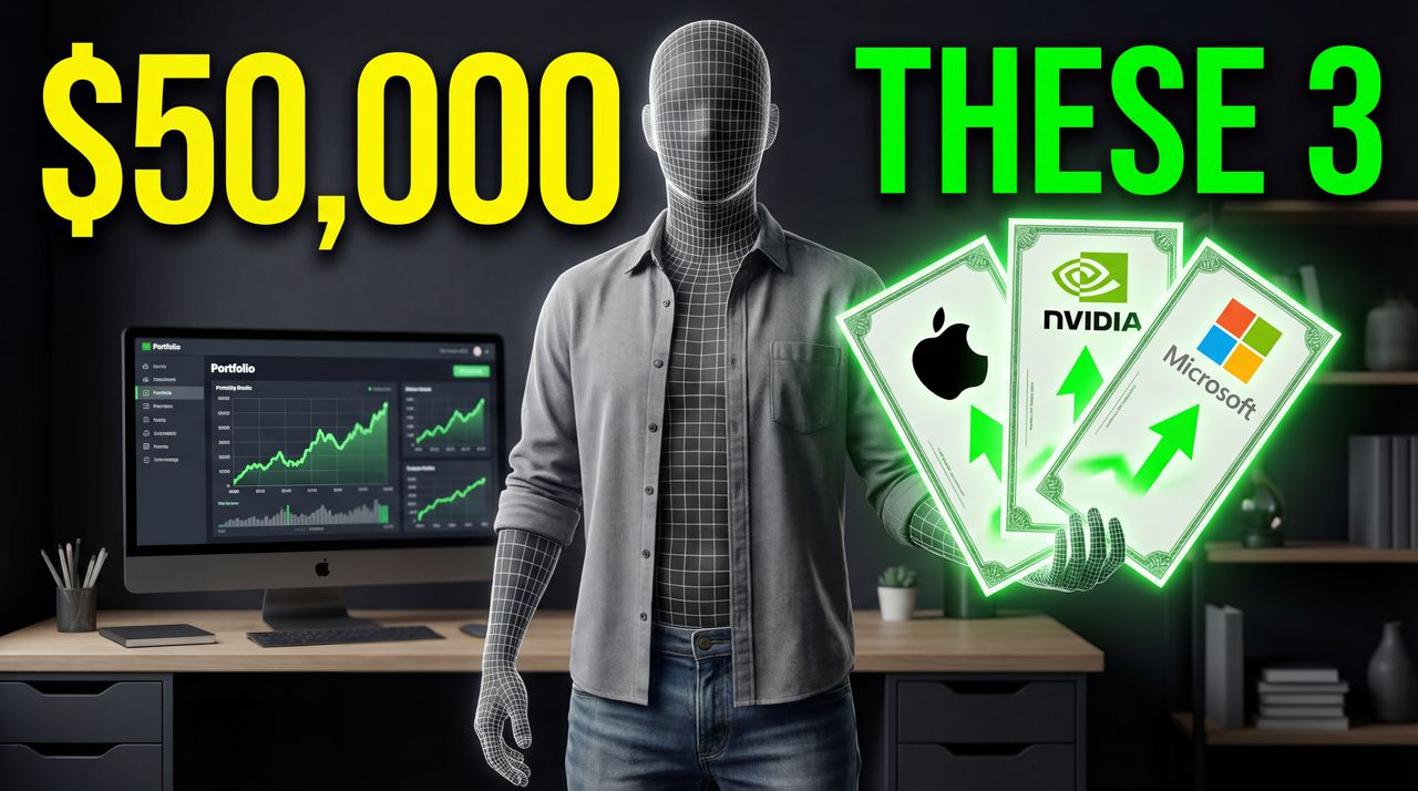 I Bought $50,000 of These 3 Stocks - finance thumbnail template