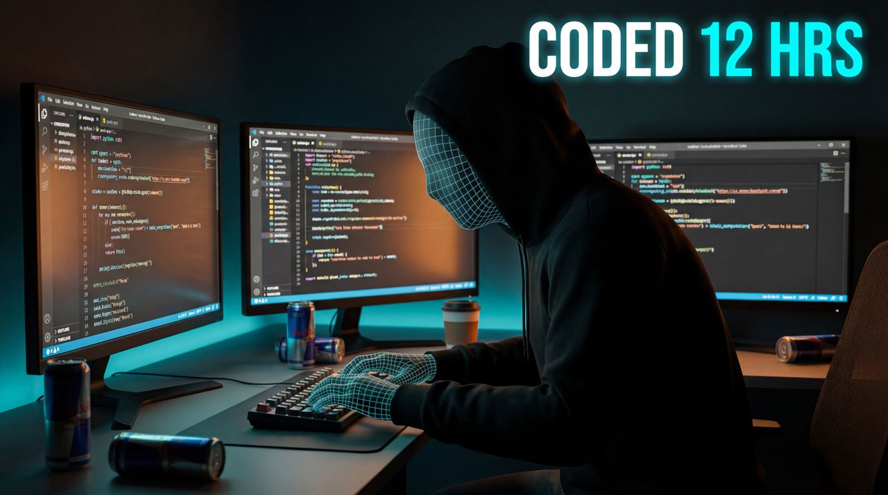 I Coded for 12 Hours Straight Uncovering This - education thumbnail template