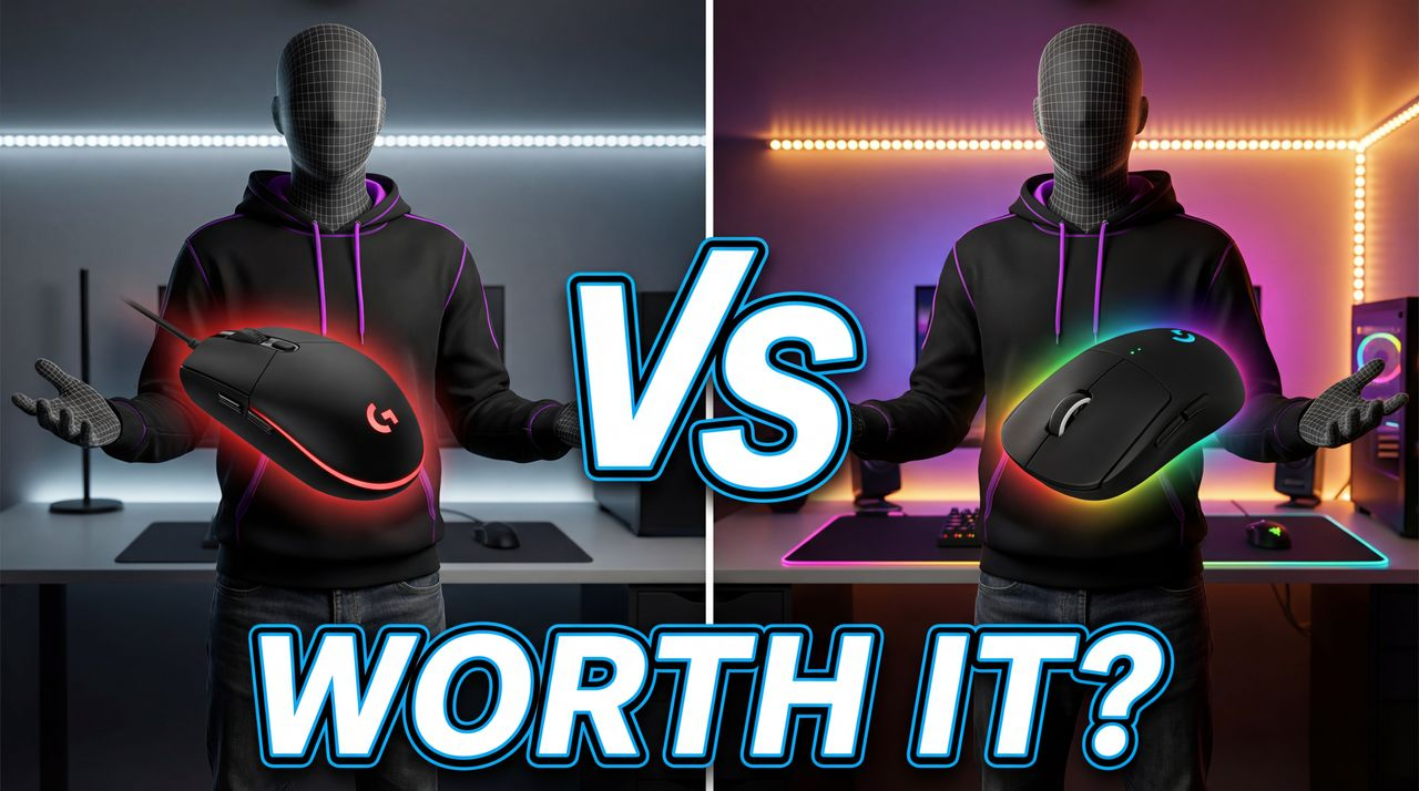 $50 vs $500 Gaming Mouse Showdown - tech thumbnail template