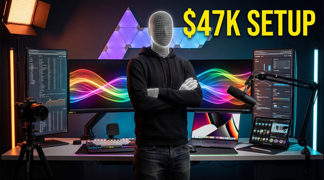 $47,000 Ultimate Tech Setup Tour 2026 - tech thumbnail template