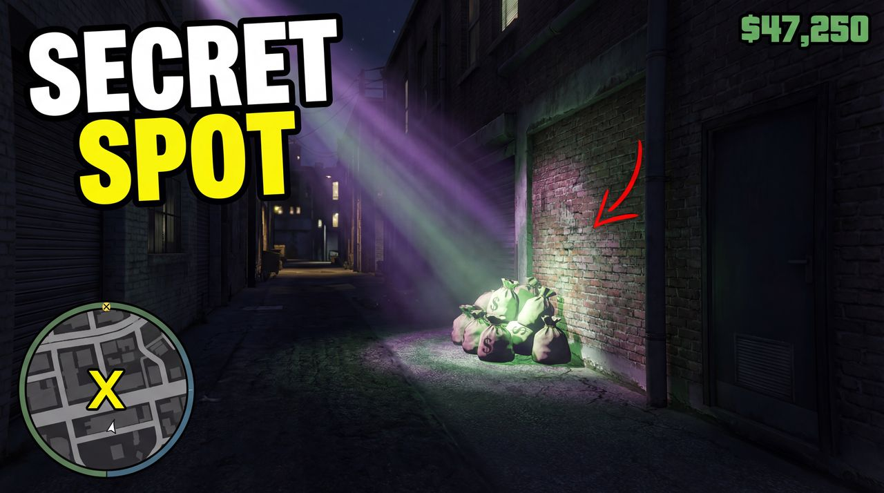 Secret Money Spot Nobody Knows About - gaming thumbnail template