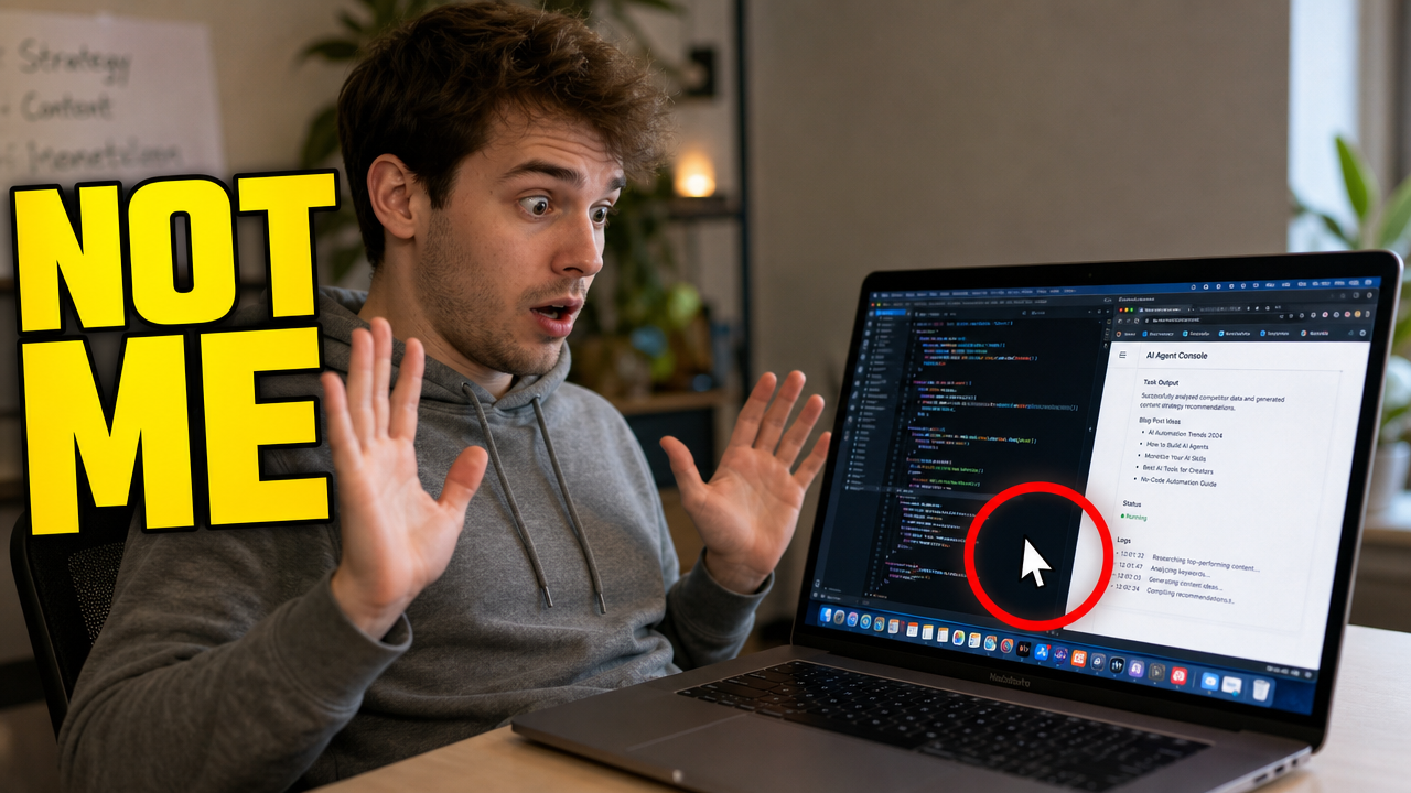 I Let Claude Computer Use Control My MacBook for 8 Hours - YouTube thumbnail template