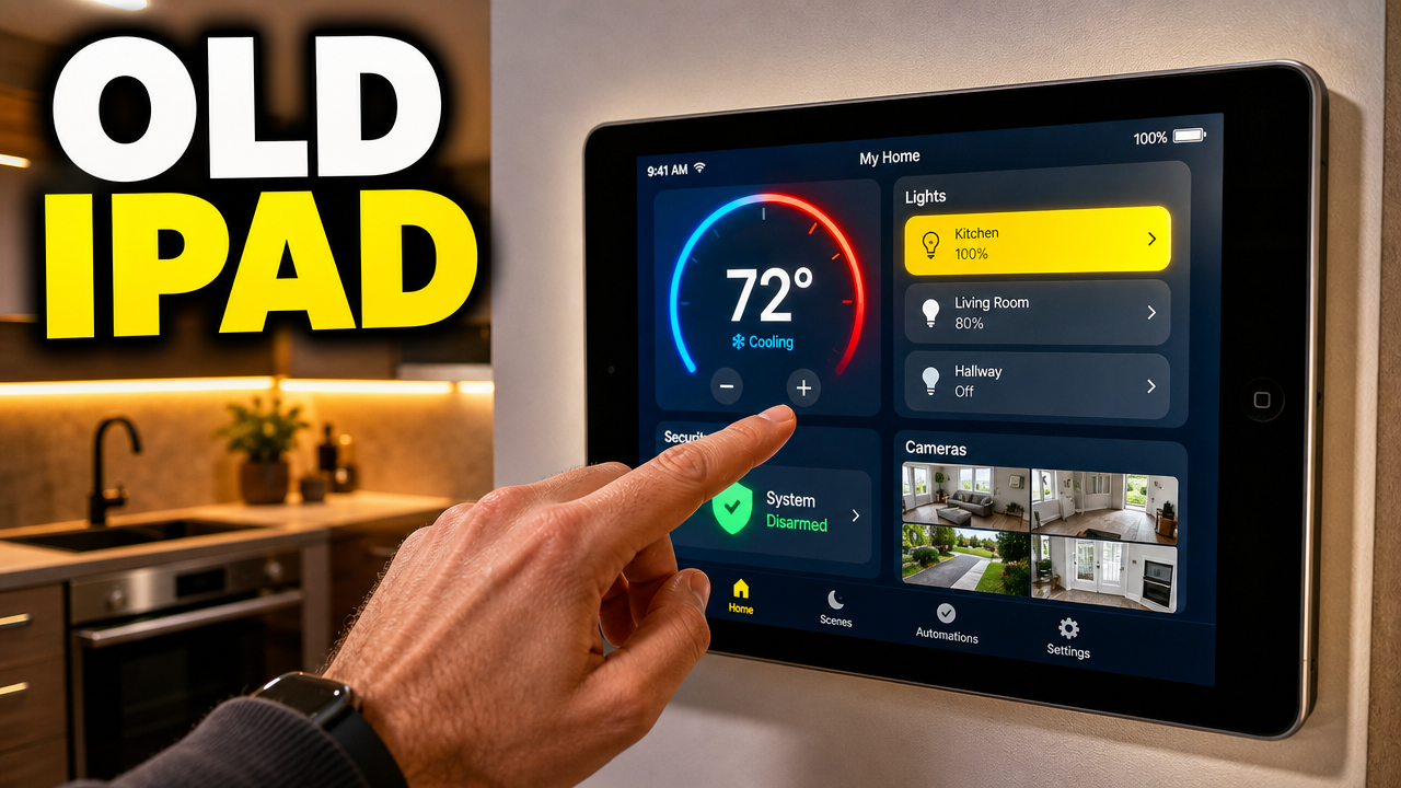 I Turned My Old iPad Into a Smart Home Dashboard - YouTube thumbnail template