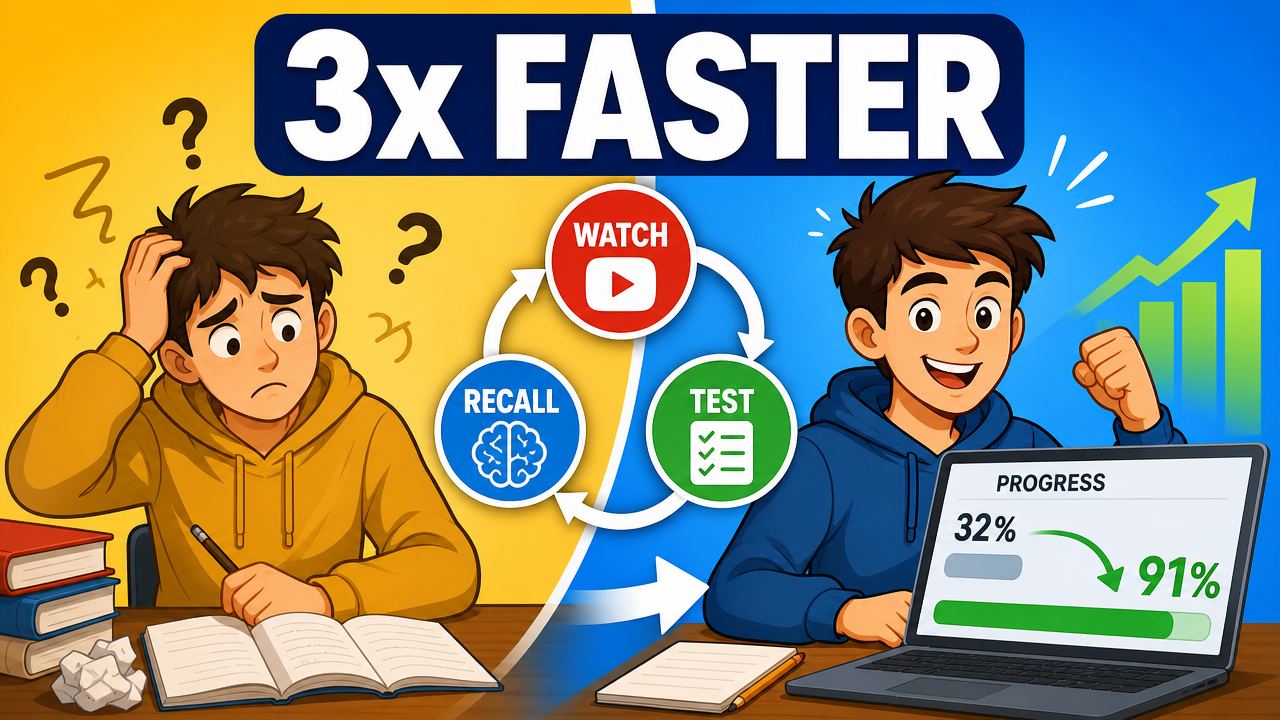 How I Learned a New Skill 3x Faster With This Study Loop - YouTube thumbnail template