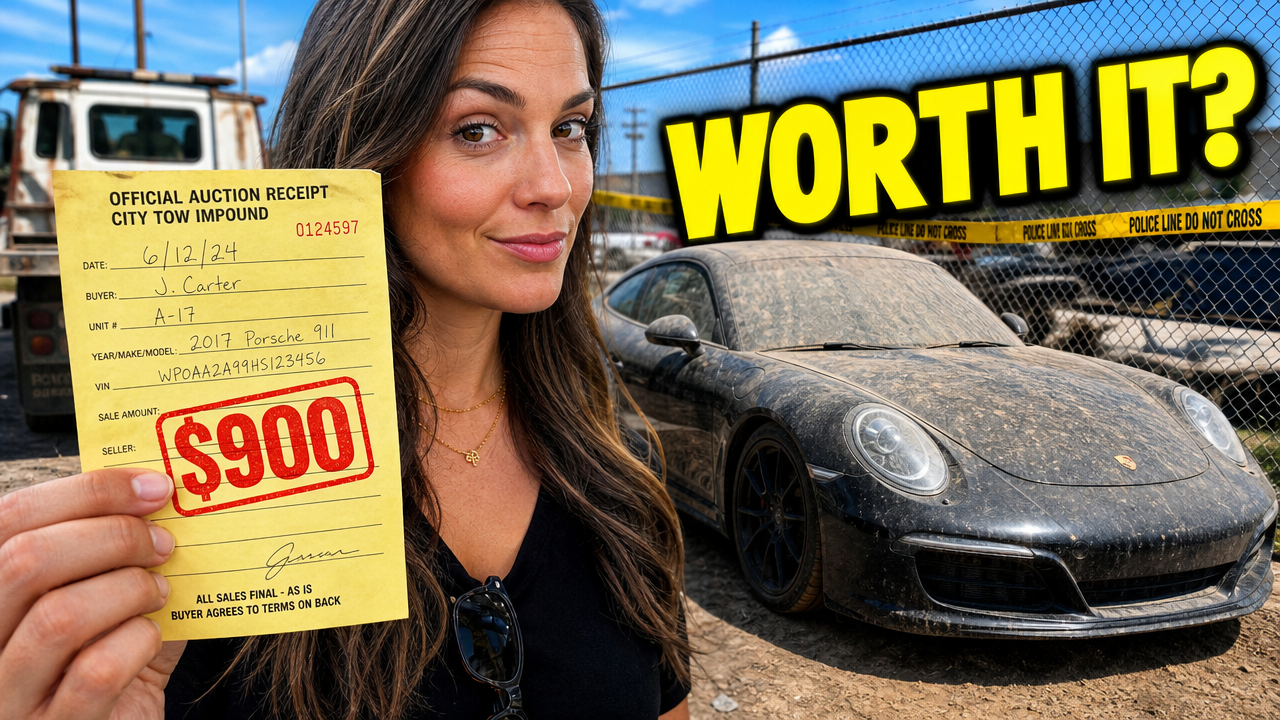 I Bought a $900 Police Auction Car — Was It a Scam? - YouTube thumbnail template