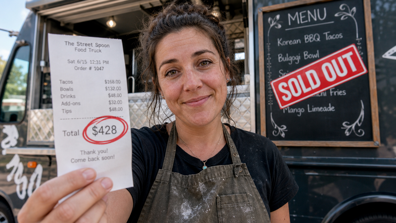 I Ran My Food Truck for One Lunch Rush — The Real Profit - YouTube thumbnail template