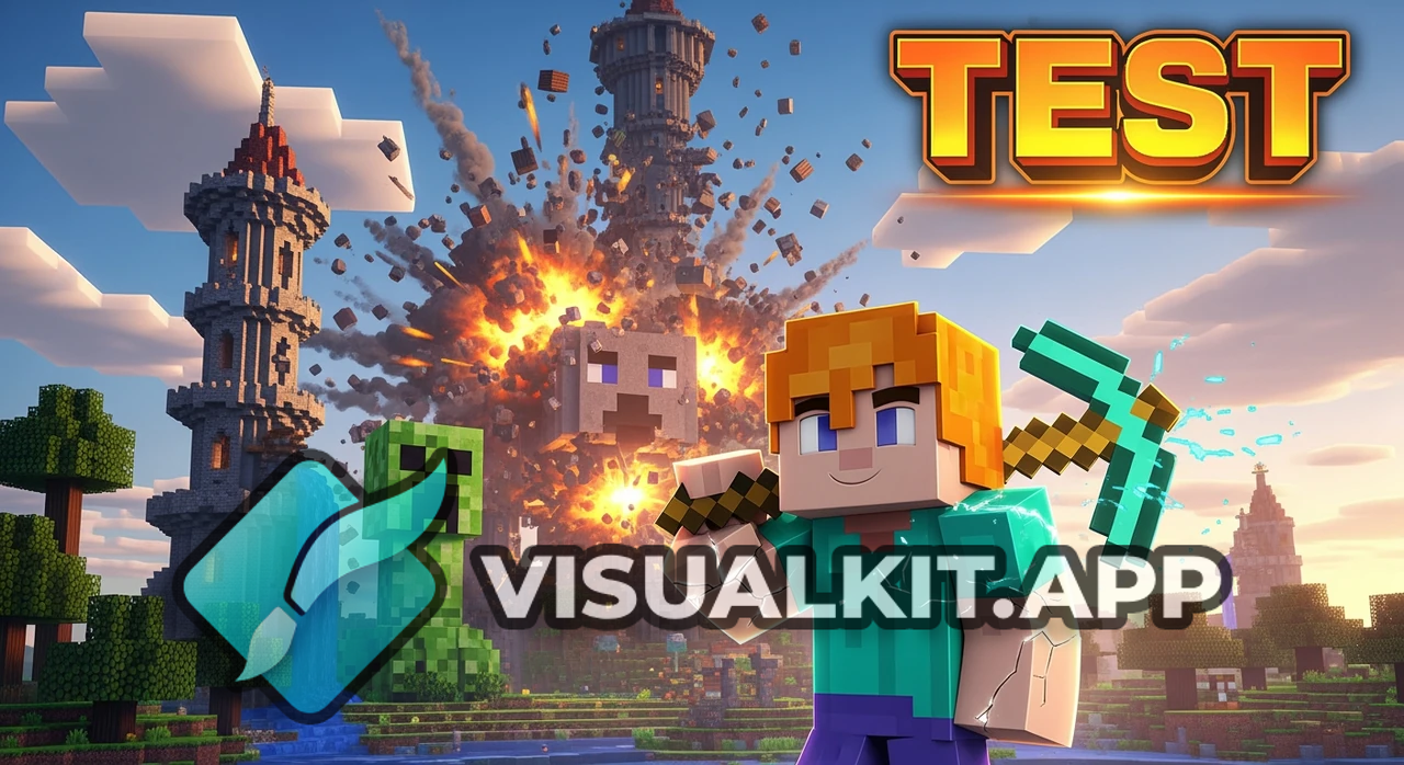 Minecraft 'test' Thumbnail — Epic Steve Close-Up & Portal