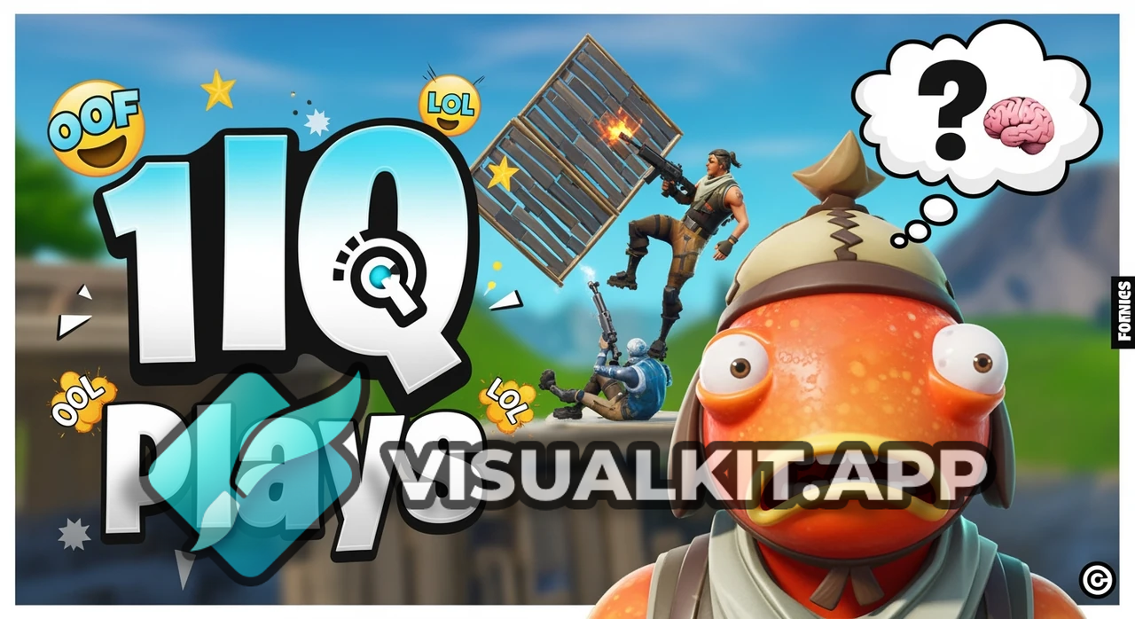 1 IQ Plays - Funny Fortnite Thumbnail with Epic Fail
