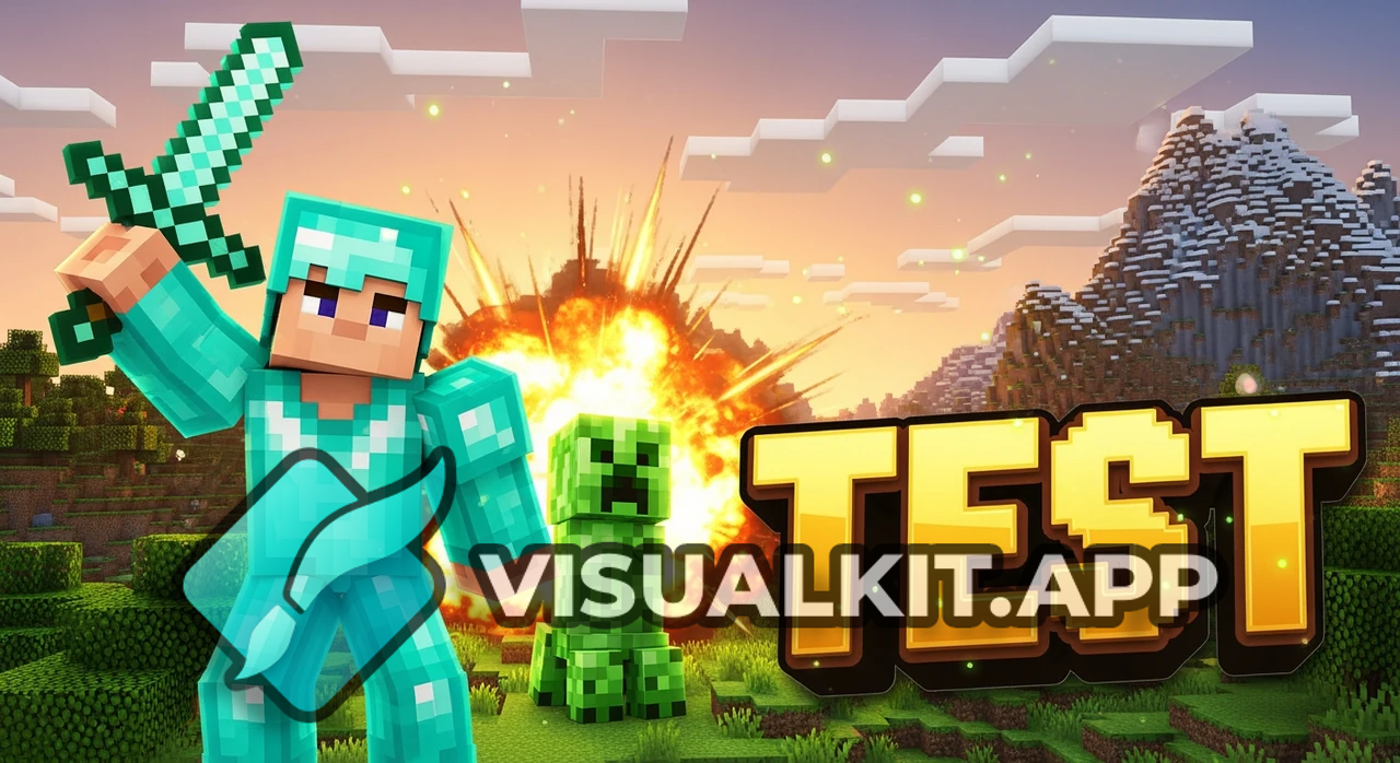 Minecraft test Thumbnail - Epic Nether Portal & Diamond Sword