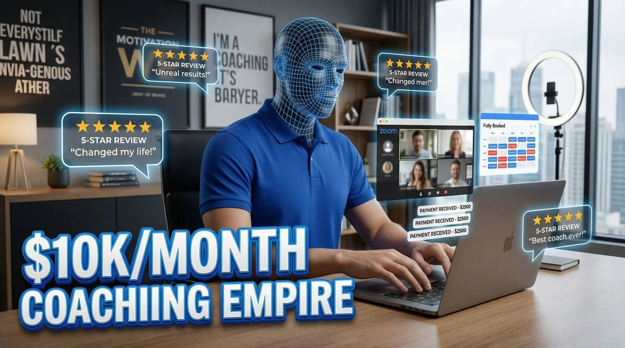 Coaching Business Blueprint: $10K in Your First Month - business-education thumbnail template