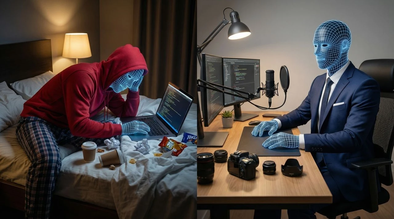 How I Stay Productive Working From Home (No BS Tips) - lifestyle-vlogs thumbnail template