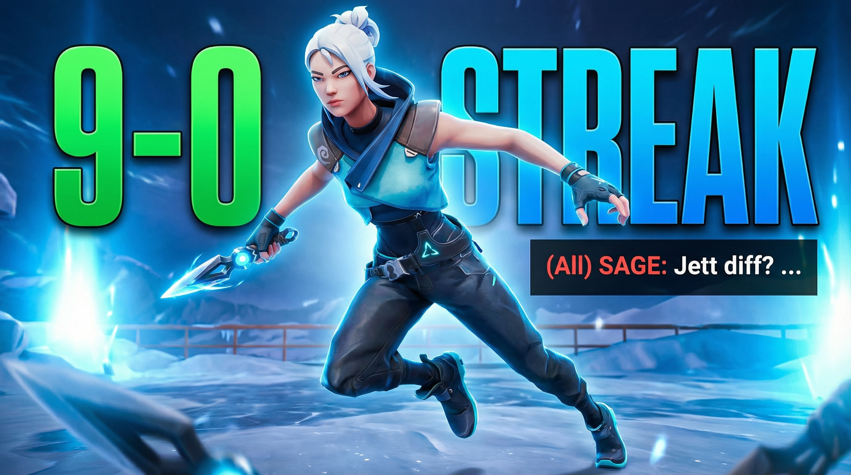 9-0 Streak - gaming thumbnail template