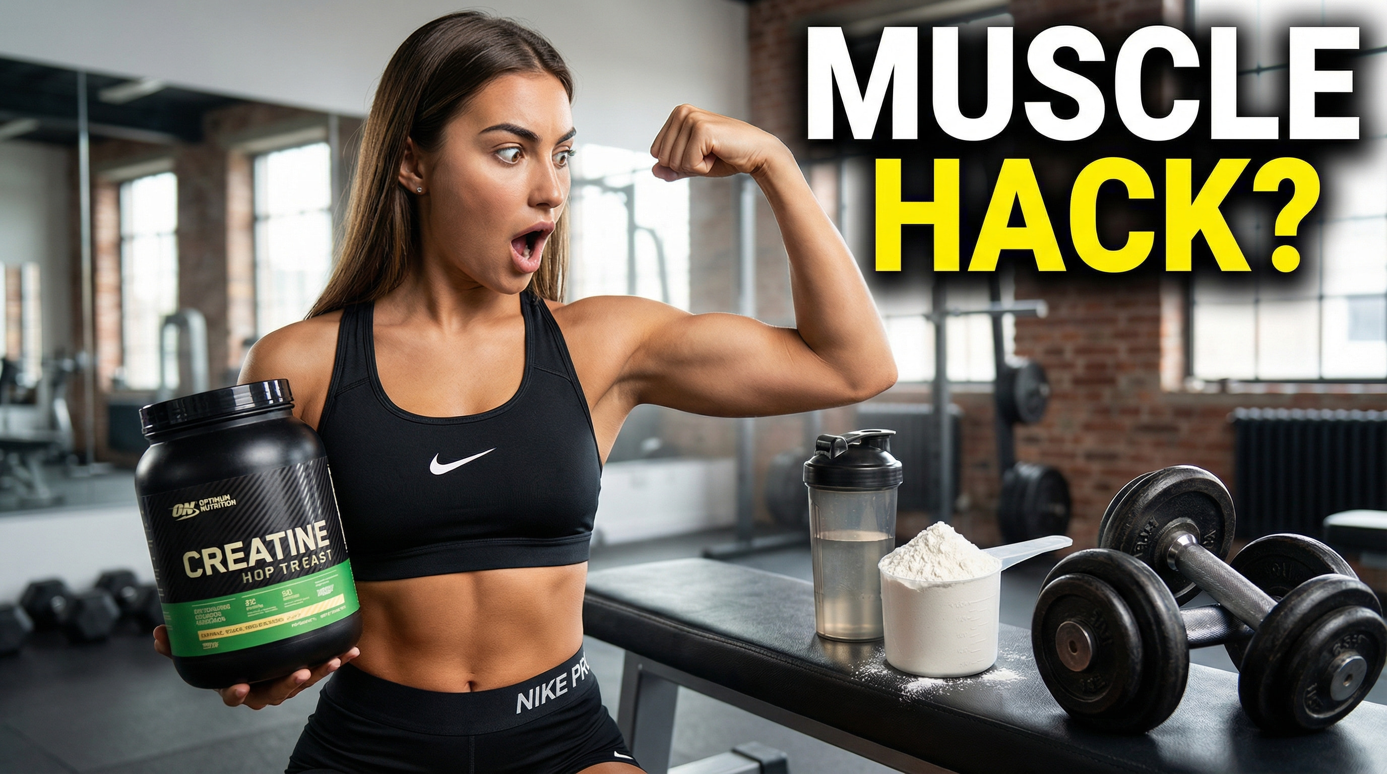 How creatine helps you - YouTube thumbnail template