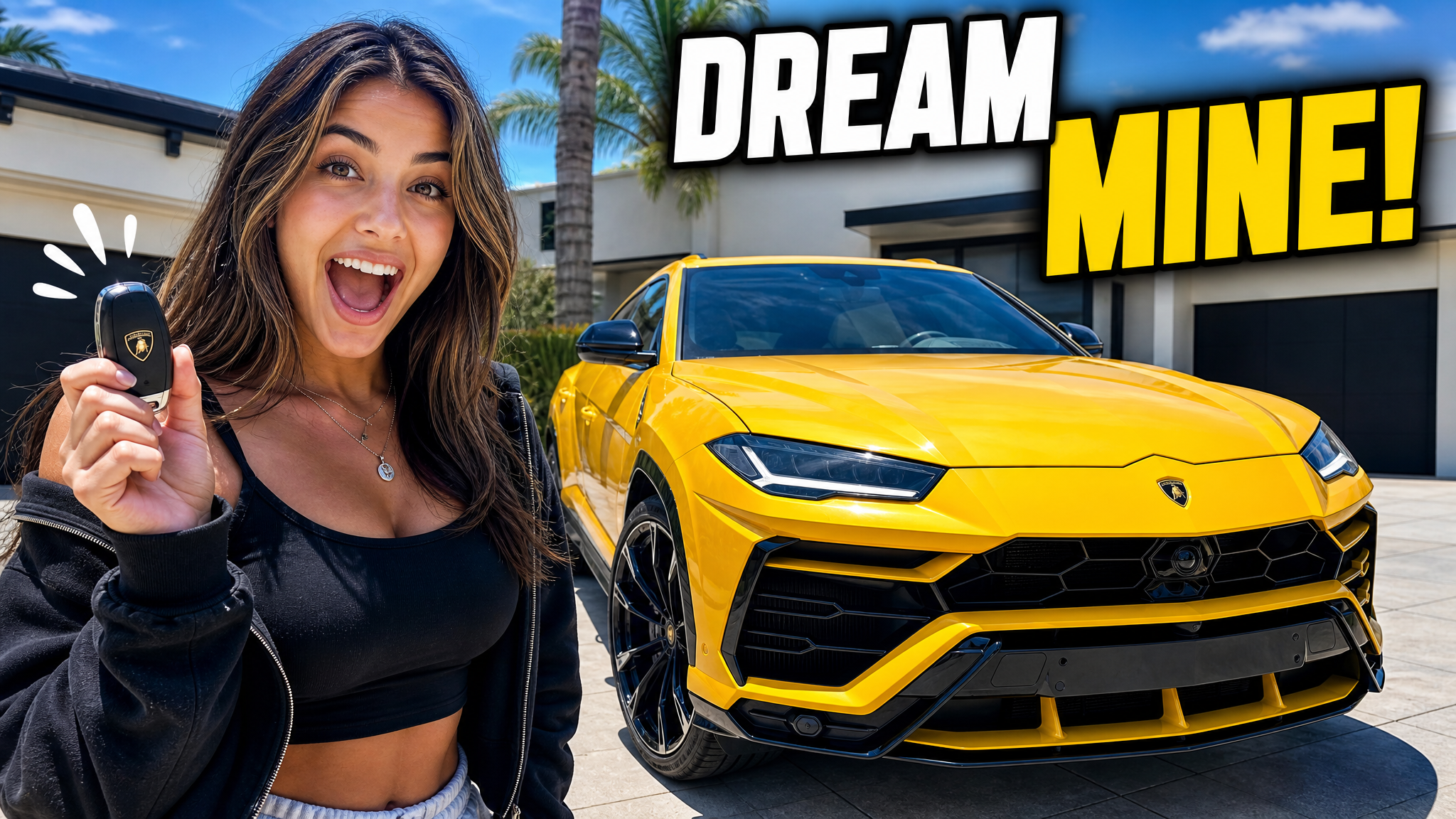 First Lambo Urus Key Reveal - YouTube thumbnail template