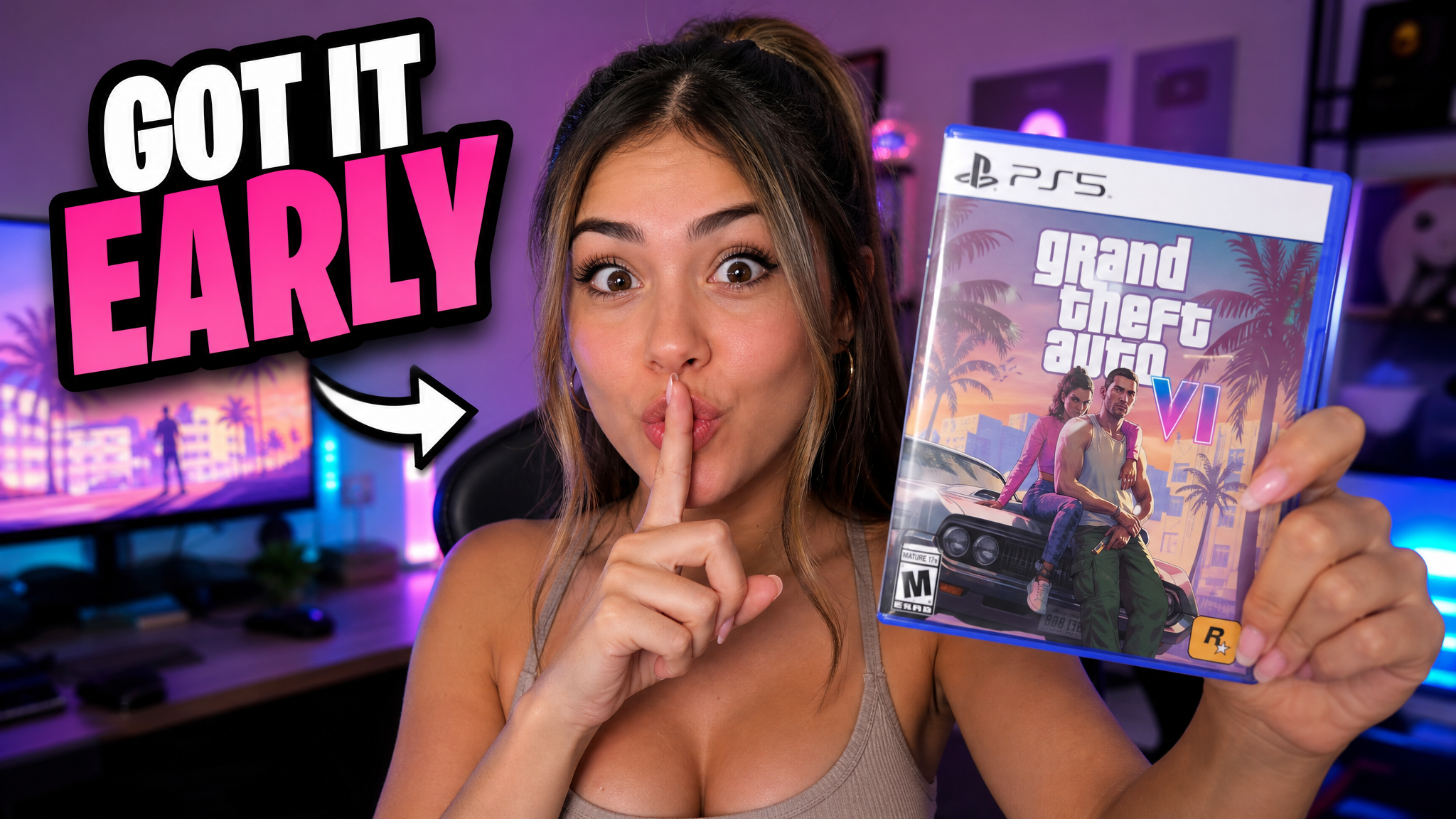 GTA 6 thumbnail maker example for trailer breakdown video