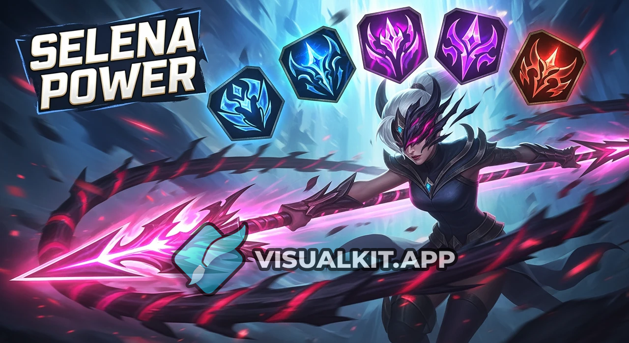 Mobile Legends Selena: Huge Power, Five Emblems Blue Purple