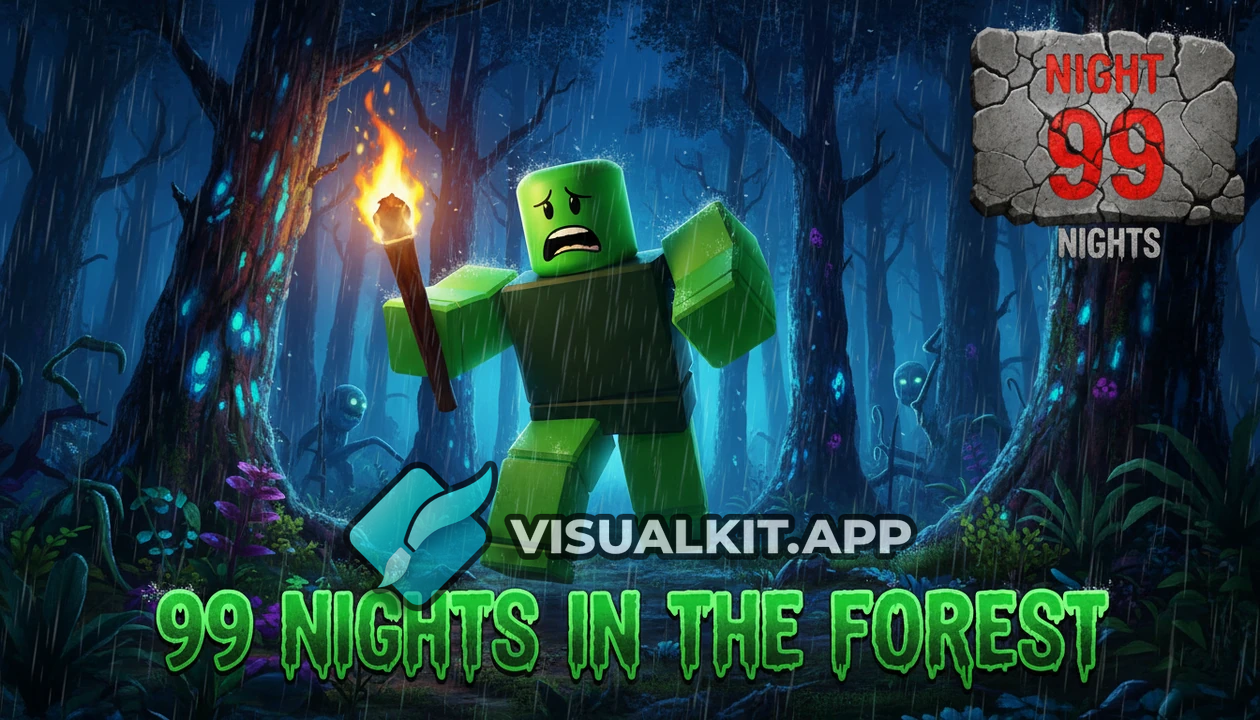 Roblox 99 Nights in the Forest Thumbnail with My Skin