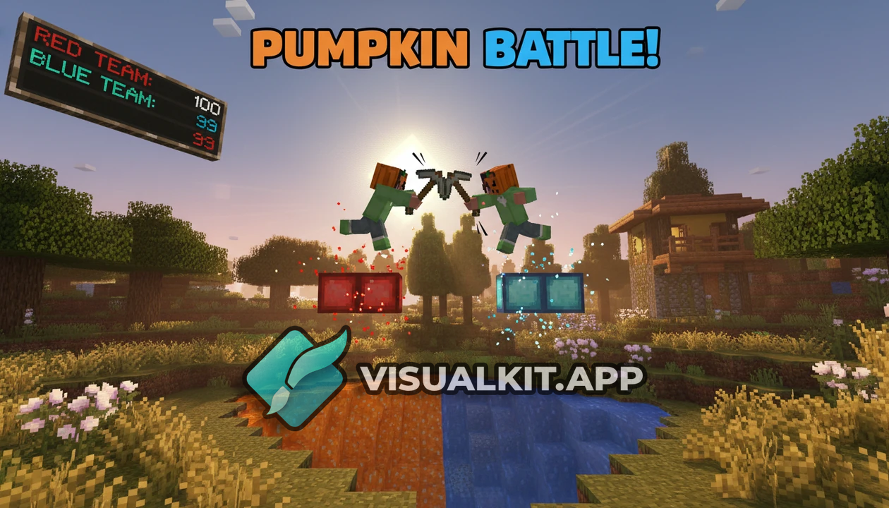 minecraft Thumbnail - Custom Avatar with Diamond Sword Action