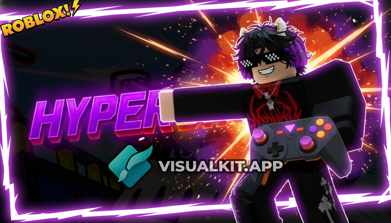 Roblox Thumbnail: Character Reveals Background With Hand Pose