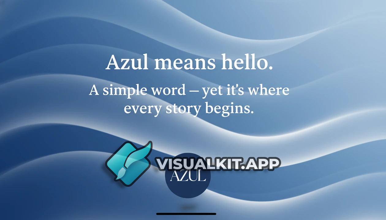 Create an Instagram Story Poster for Azul — Minimal Blue