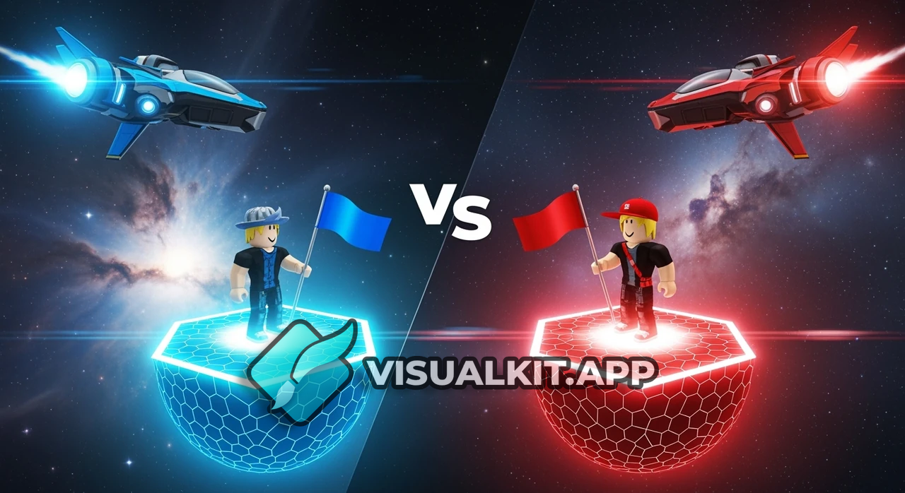 Roblox Split-Screen: Two Players on Hex-Planet Duel