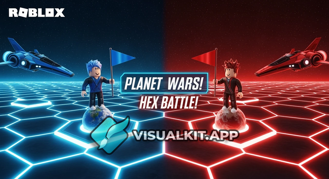 Roblox Split-Screen: Players on Opposite Planets with Flags