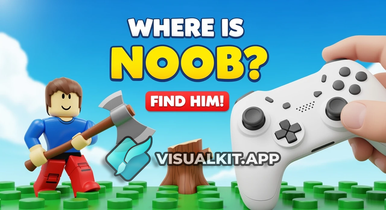Green Baseplate: Where is Roblox Noob with Tree Axe?