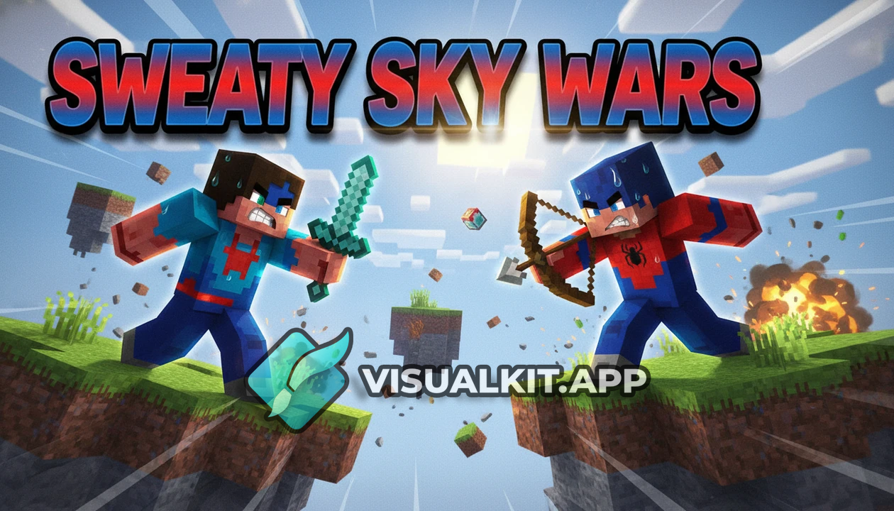 Minecraft — Sweaty Sky Wars: Intense Floating-Island Duel
