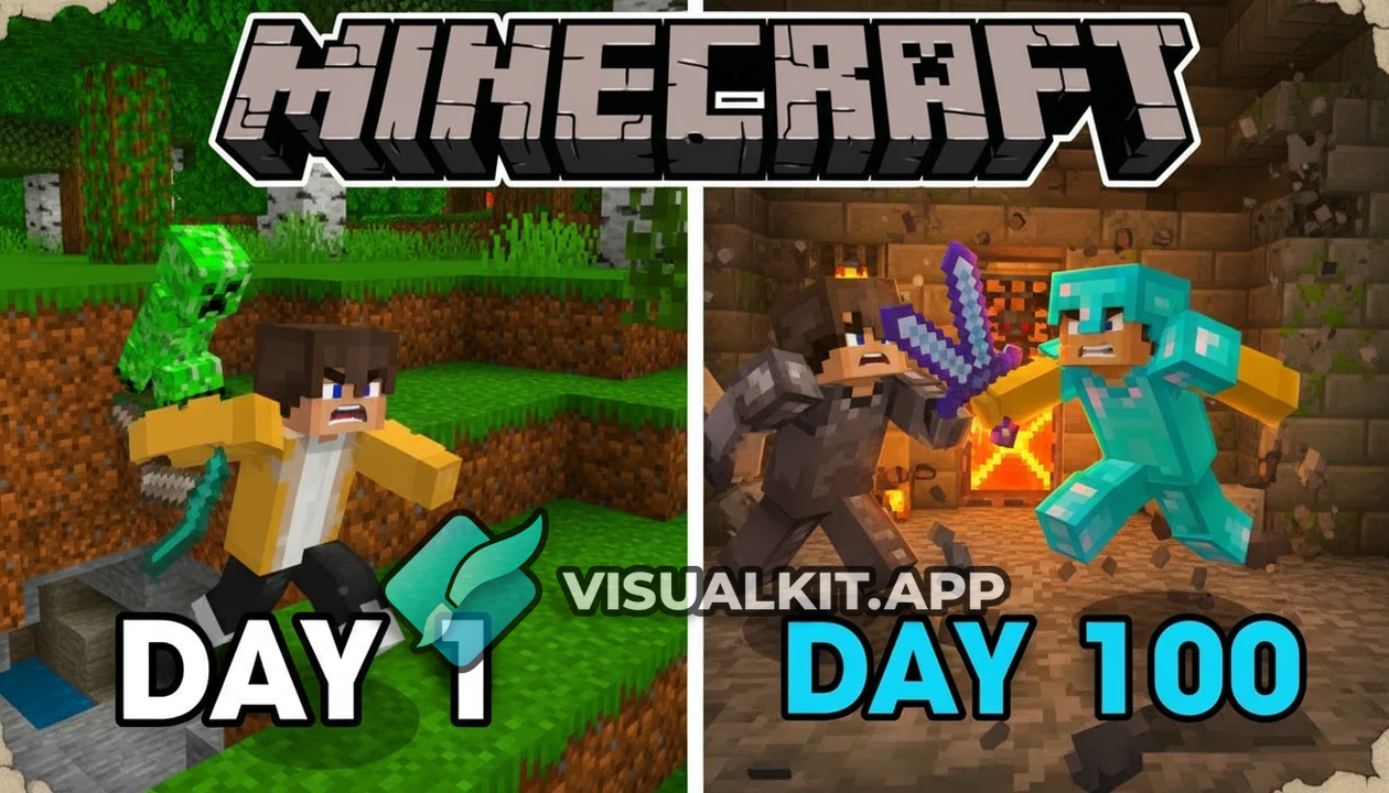 Make Image More Visual: Vibrant Shader Minecraft Action Scene
