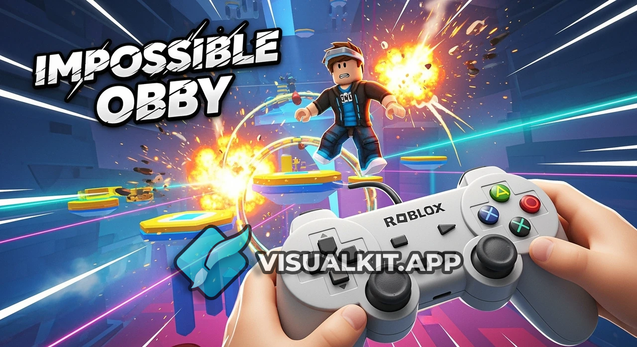 Hard Obby is impossible to finish - Intense Roblox controller action