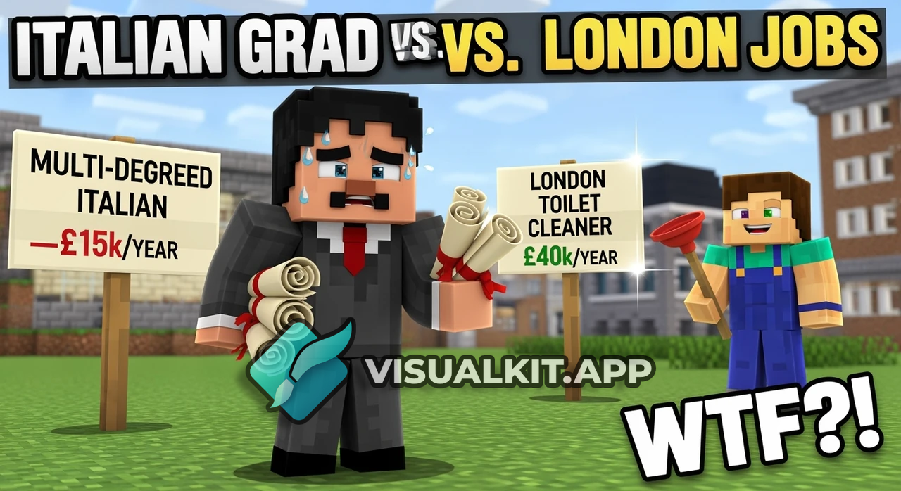 Minecraft: italiano plurilaureato prende meno di un lavacessi