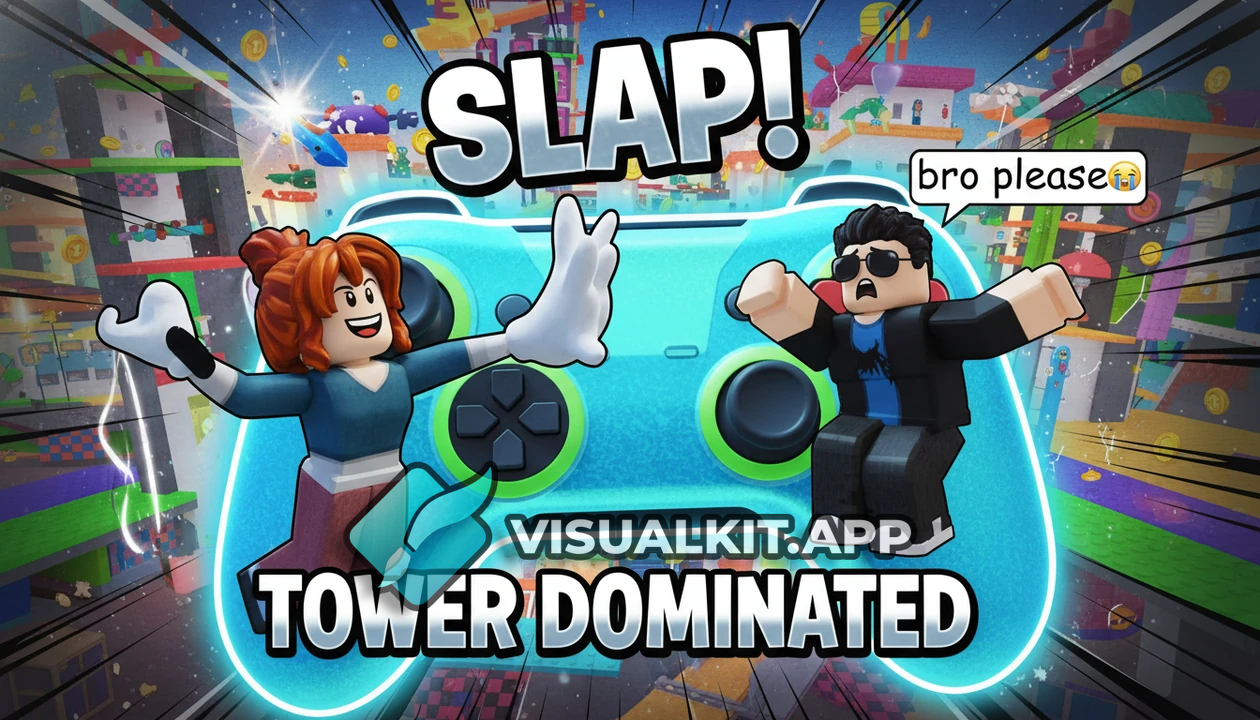 Beating Roblox Slap Towers - Funny Controller Faces