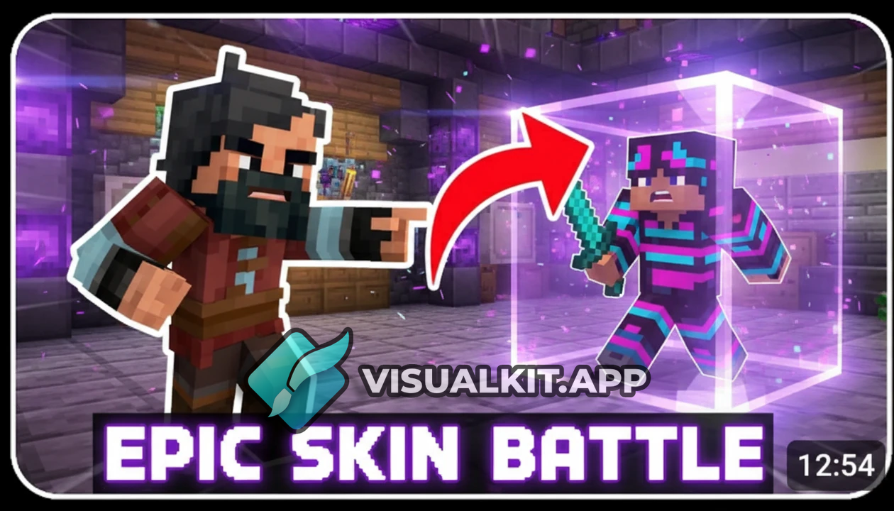 Create Minecraft Thumbnail Like 1st Picture | Skin from 2nd Picture
