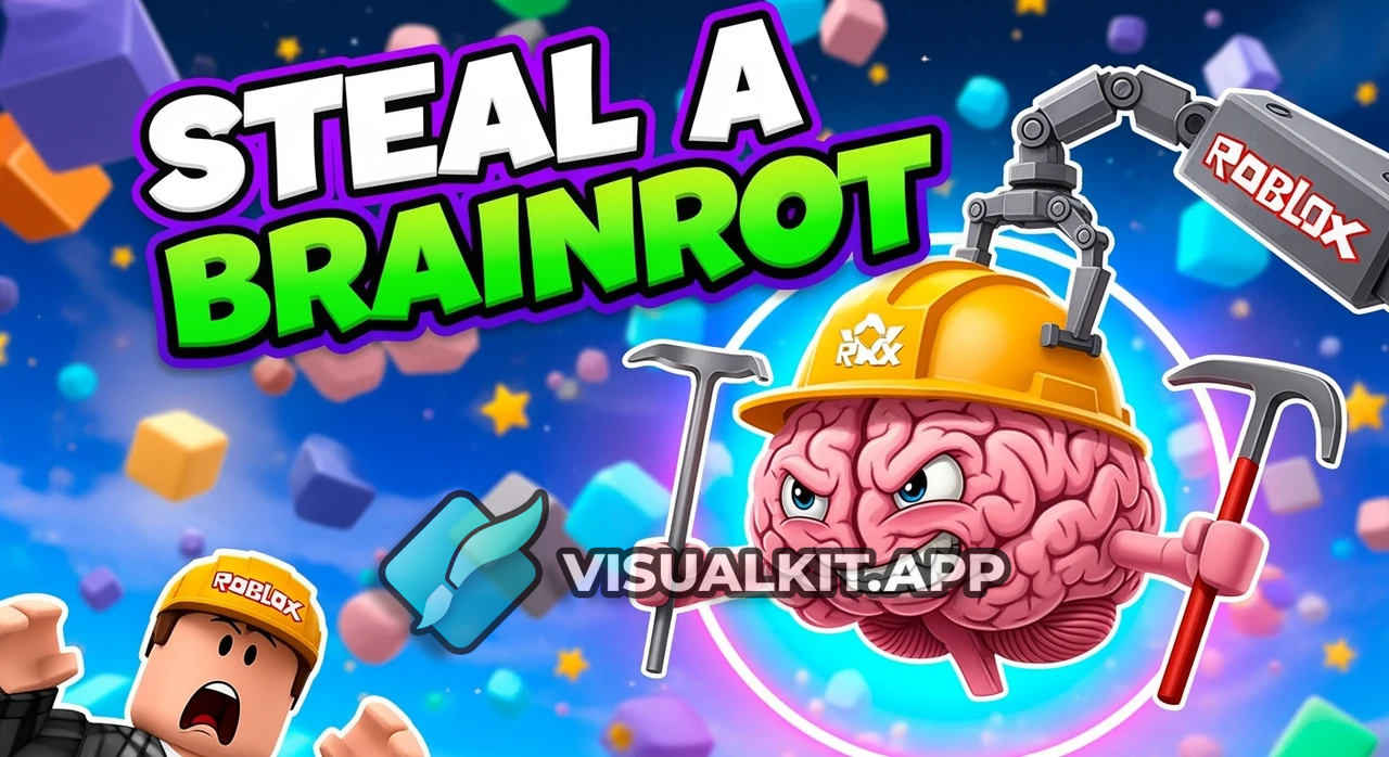 Create Roblox Thumbnail: Steal a Brainrot Style Design