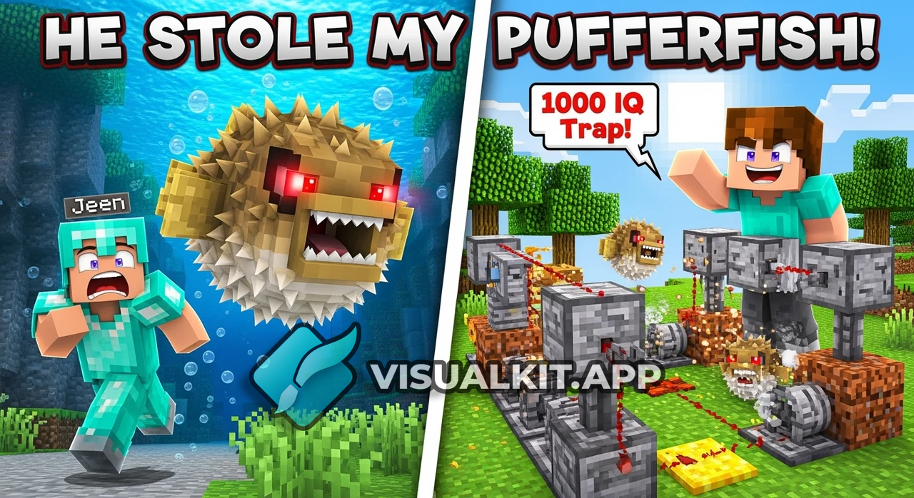 Minecraft: I Trapped Bestfriend Jeen for Stealing My Pufferfish