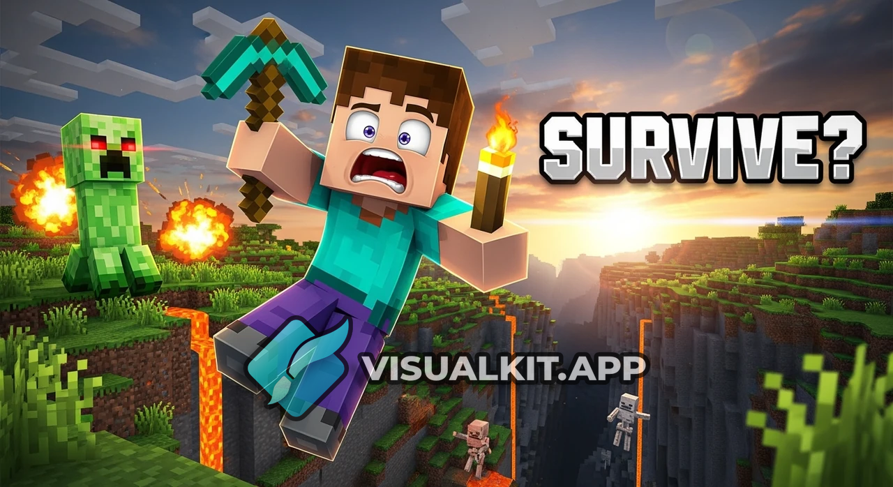 Can I Survive? Minecraft Parkour Escape — Creeper Explosion Chaos