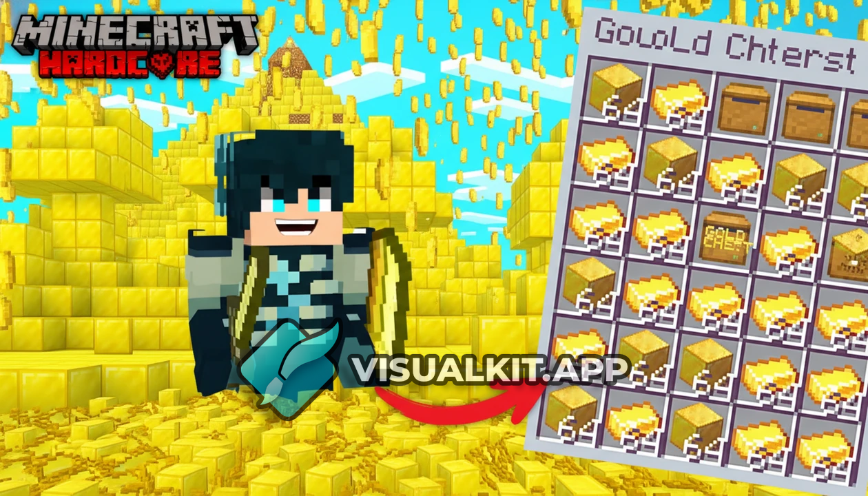 Minecraft 3D Character Realism + Gold Ingot Rain Thumbnail